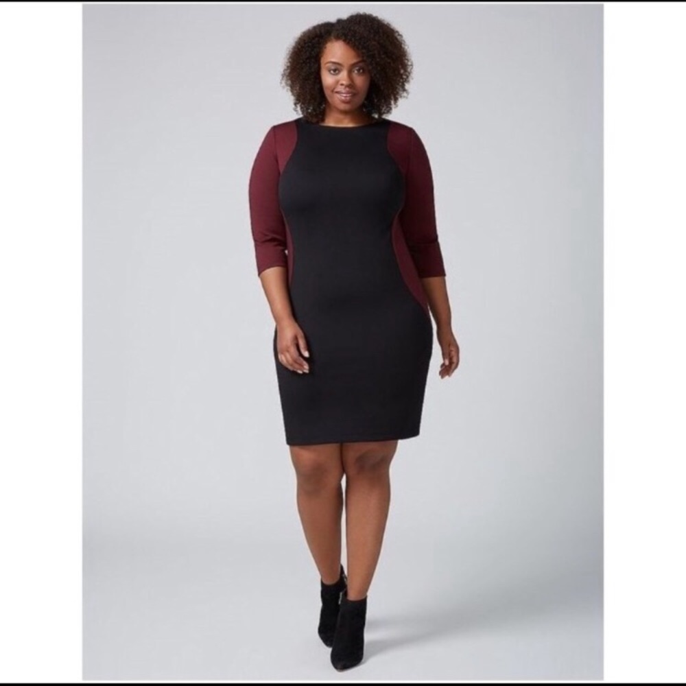 Lane Bryant Color Block Body-Con Dress